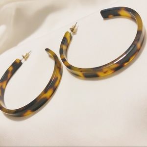Leopard Print Acrylic Hoops